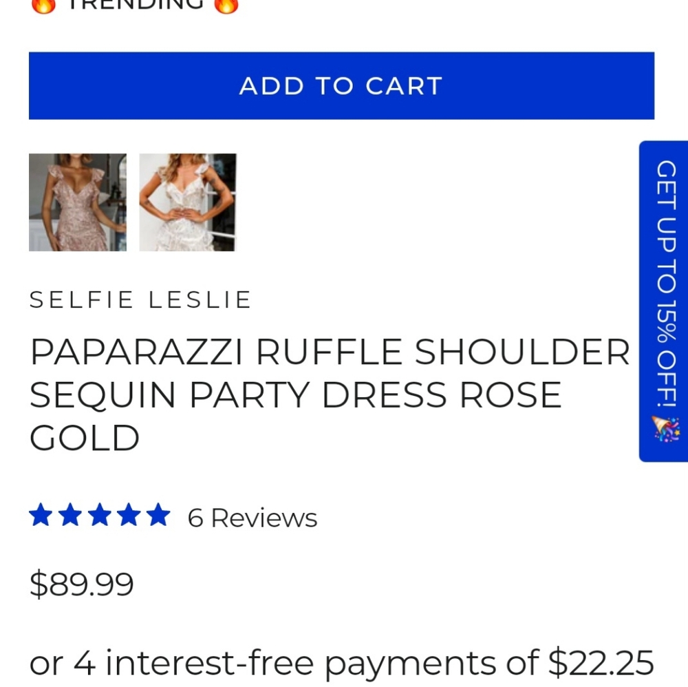 SELFIE LESLIE ROSE RUFFLE DRESS sz M - Picture 2 of 4